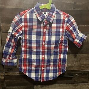 Janie and Jack Multicolor Plaid Button Down Shirt